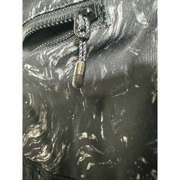 Lululemon Speed Tight II Full Luxtreme Pockets Ruched Leggings Black Swirl Sz‎ 6 - Picture 9 of 16